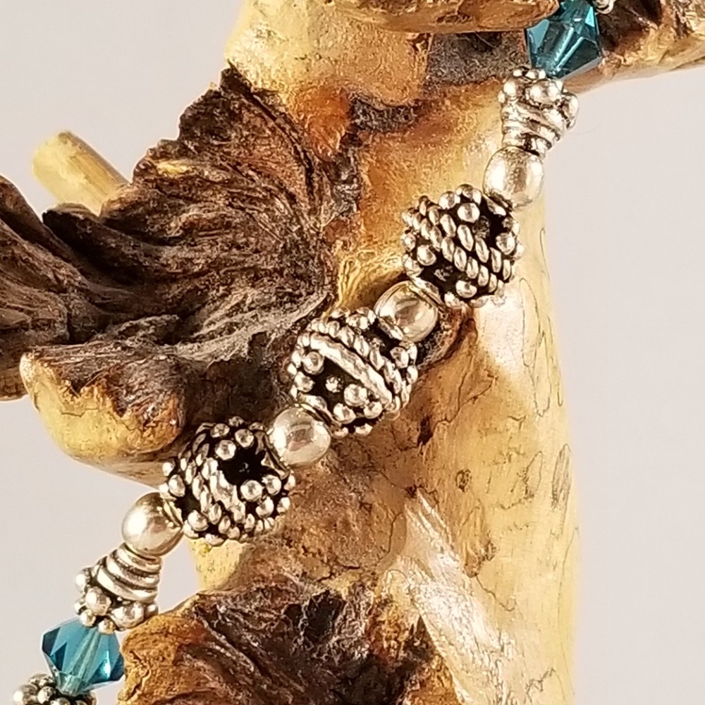 Sterling Silver and Swarovski Bracelet - Picture 7 of 7